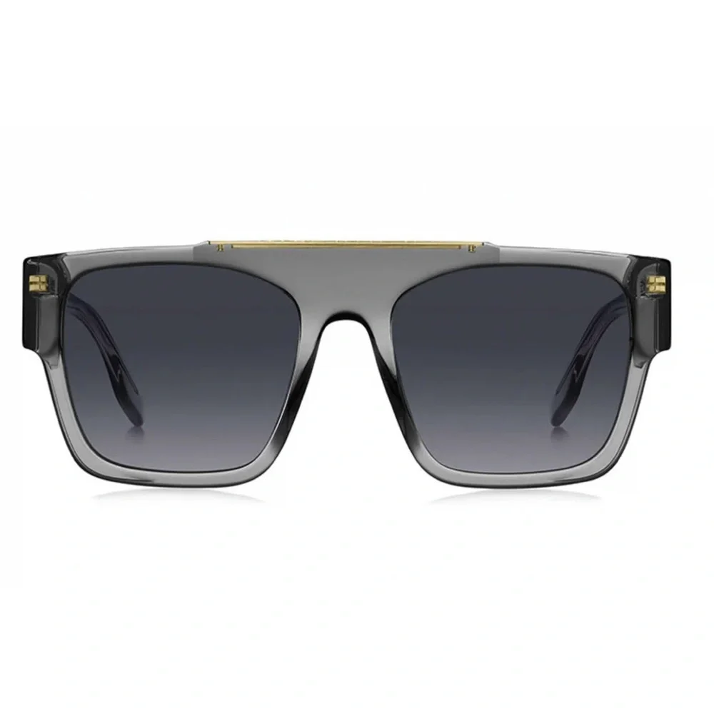 NWT Marc Jacobs Grey Gold Flat Top Sunglasses